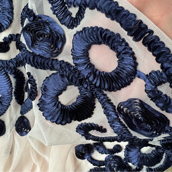 AMERICAN PRINCESS PINK/NAVY EASTER PARTY DRESS W/NAVY SWEATER SHRUG Sz 2T - Picture 6 of 13